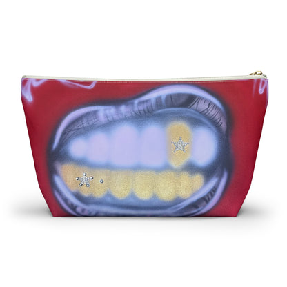 "bite me bling" airbrush makeup pouch