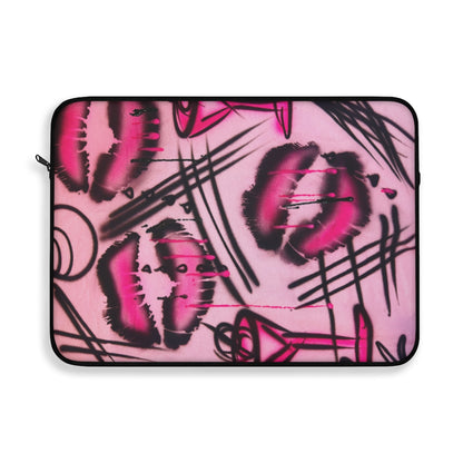 "glossy pout" airbrush laptop sleeve