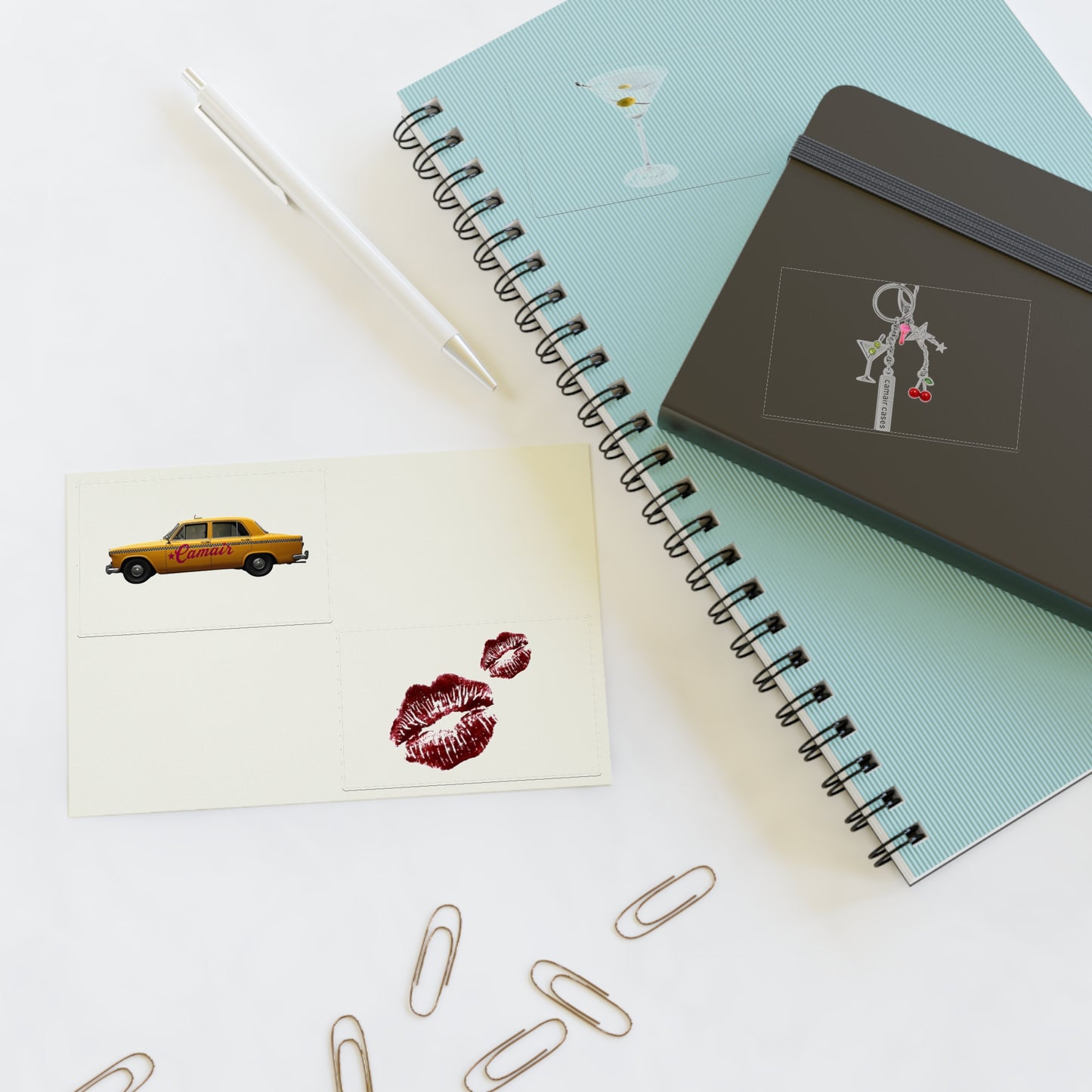 martini x taxi sticker sheet
