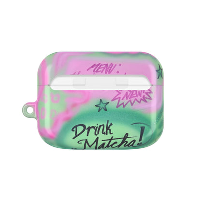 "matcha!" airbrush airpod cases