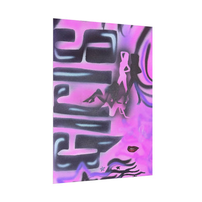 "neon nights" airbrush rolled print