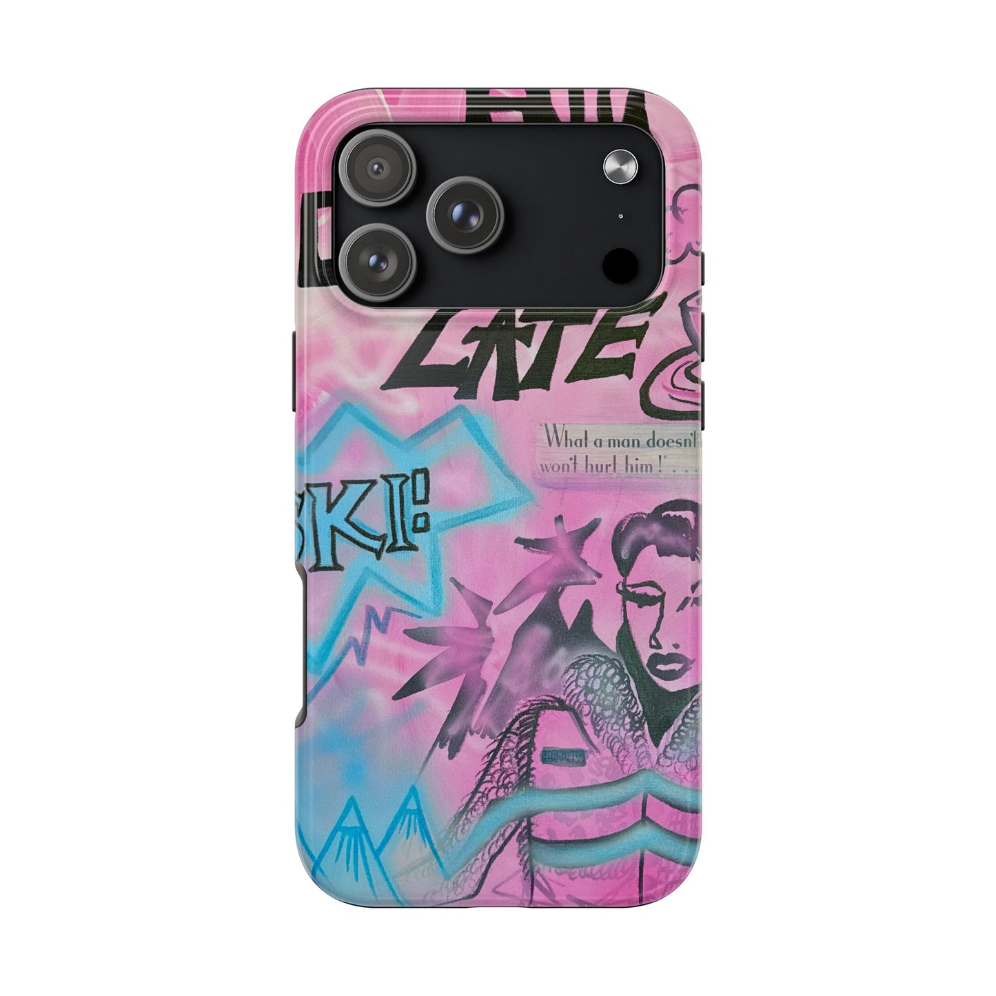"avant le ski" airbrush iPhone case