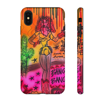 "wild, wild west" airbrush iPhone case