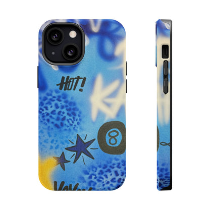 MagSafe "brilliant blues" airbrush iPhone case