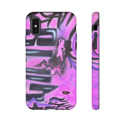 "neon nights" airbrush iPhone case