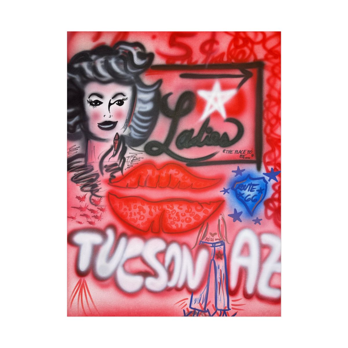 "tucson, arizona" airbrush rolled print