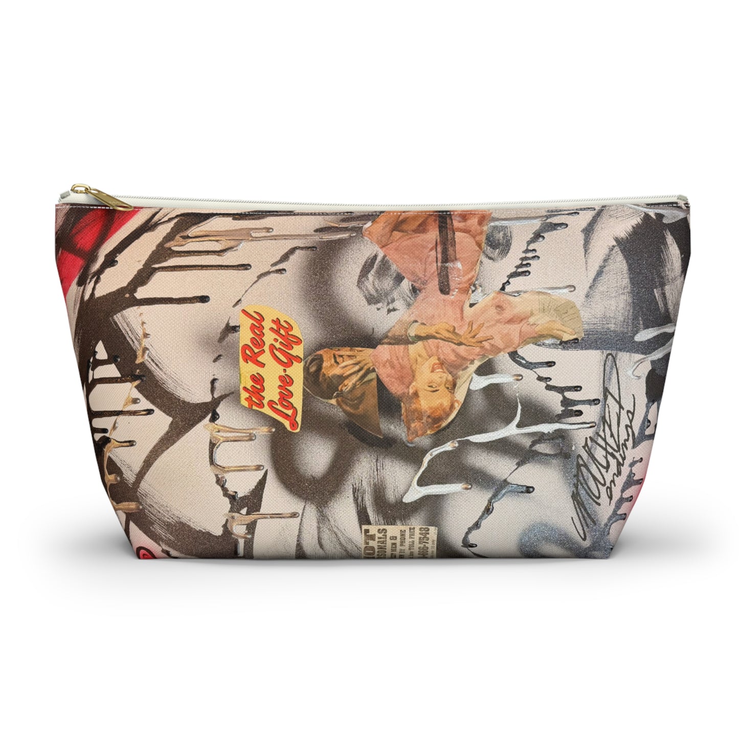 "real love" airbrush makeup pouch