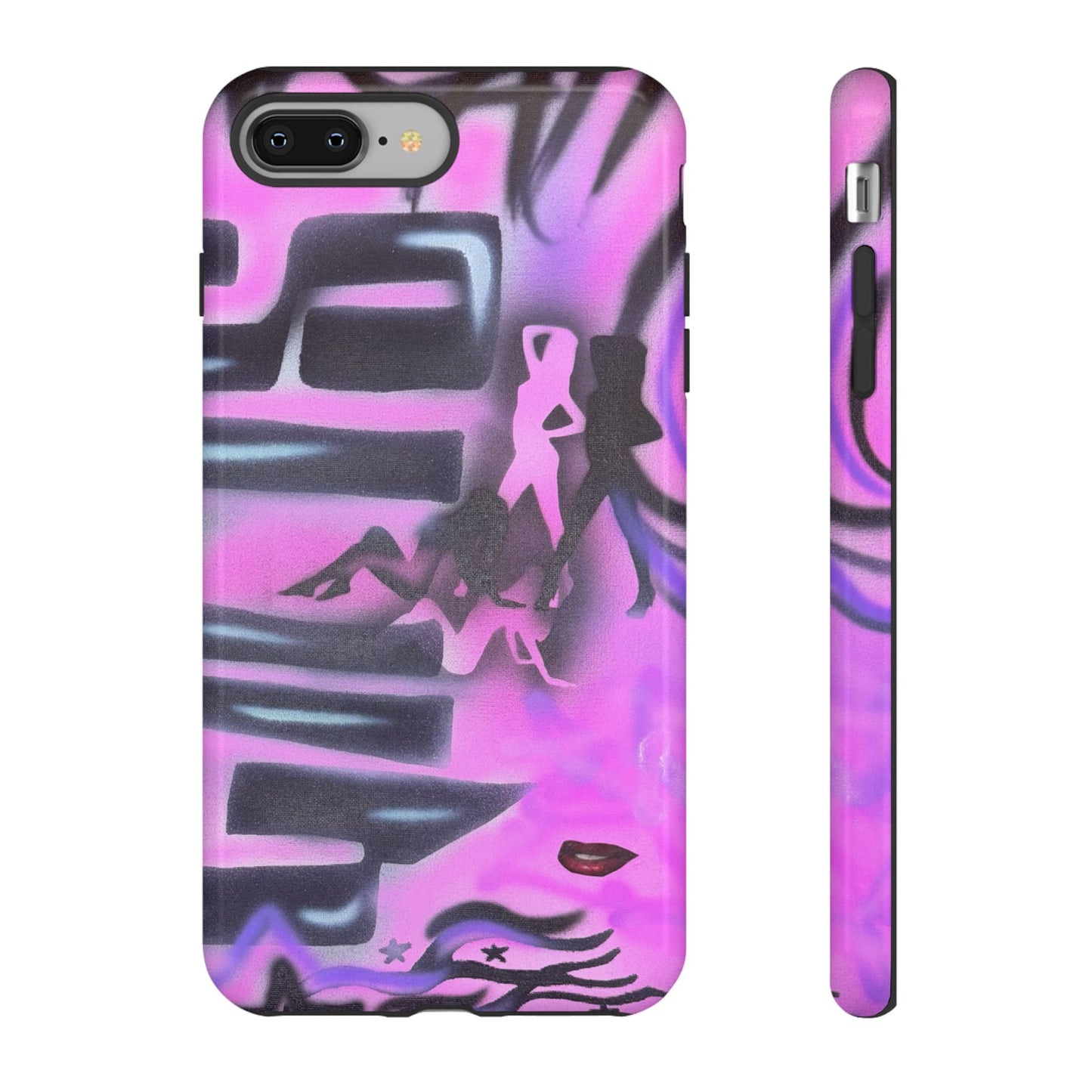 "neon nights" airbrush iPhone case