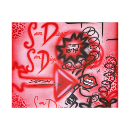 "san diego" airbrush horizontal print