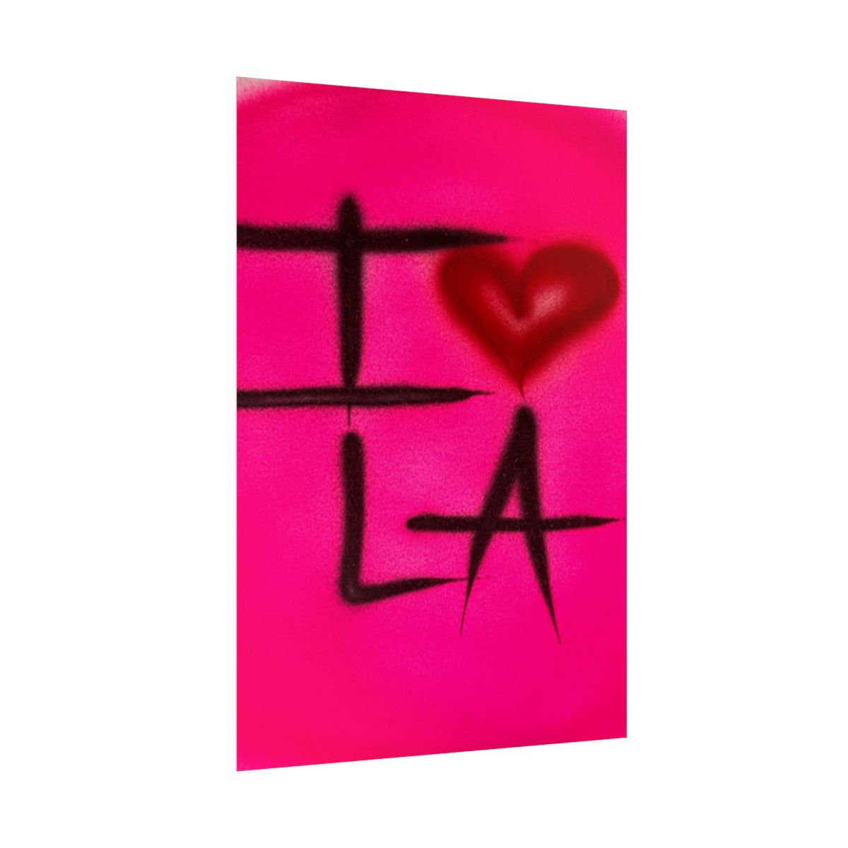 "i <3 LA" airbrush rolled print