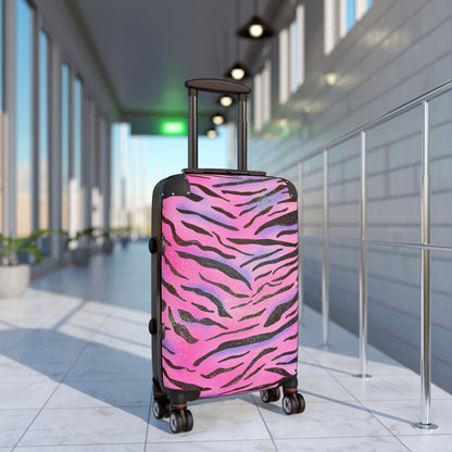 "glitter zebra" airbrush suitcase