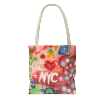 "i <3 NYC" airbrush tote bag