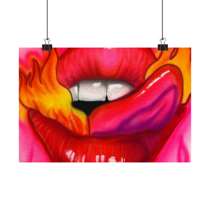 "flaming lips pt. 2" airbrush horizontal print