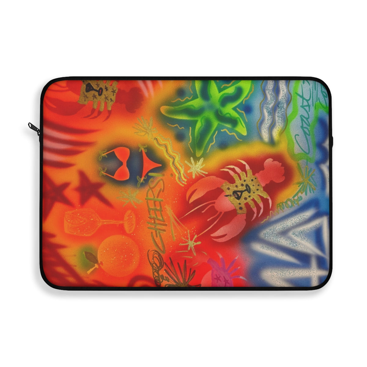"tipsy lobster" airbrush laptop sleeve