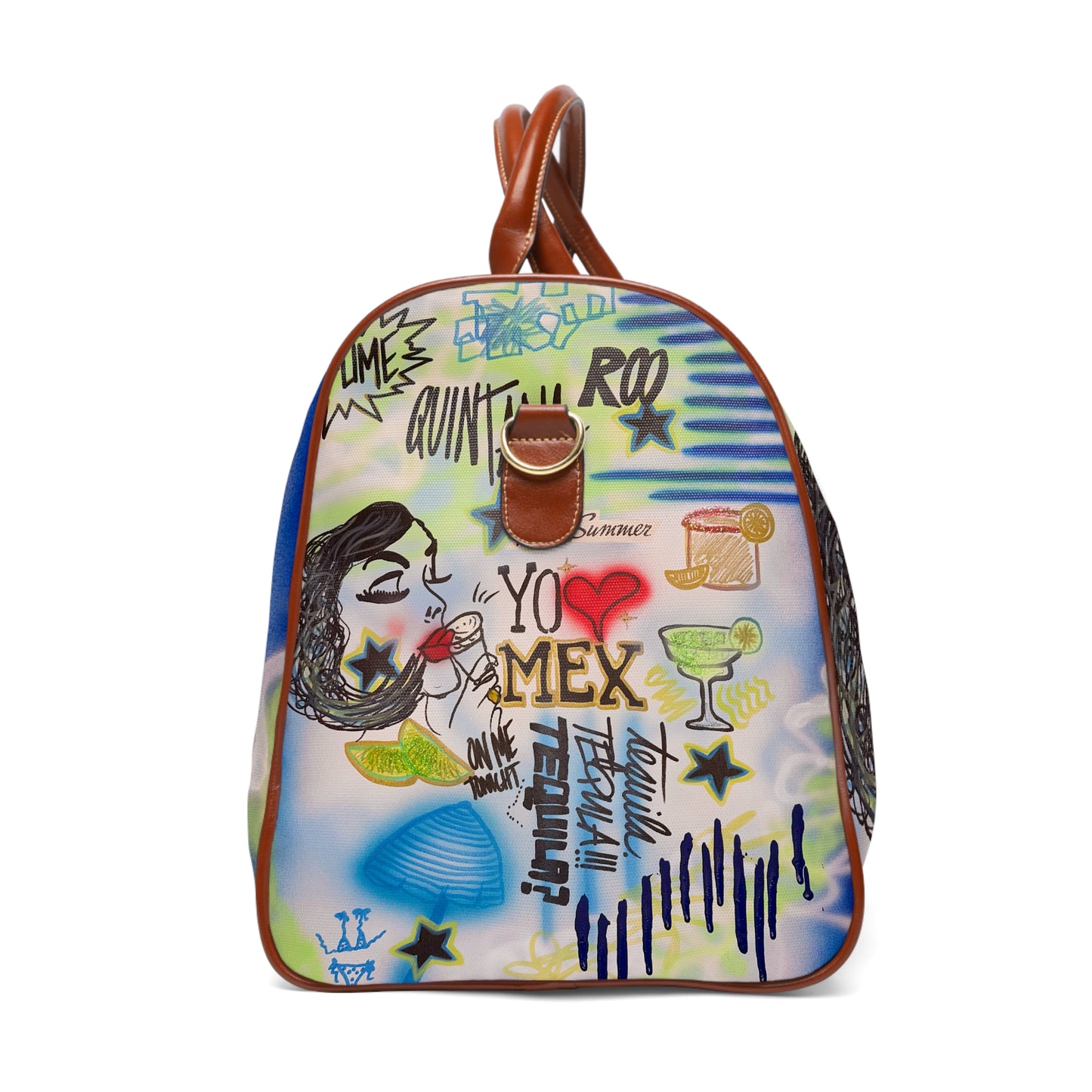 "salted lime" airbrush waterproof travel bag