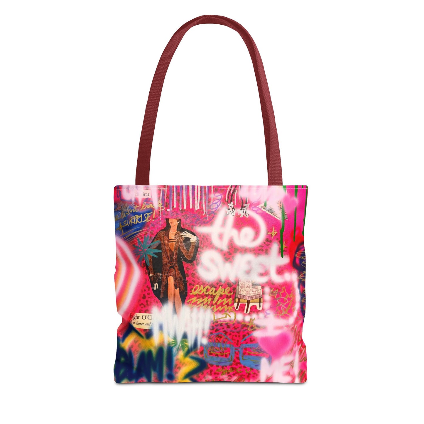 "sweet escape" airbrush tote bag