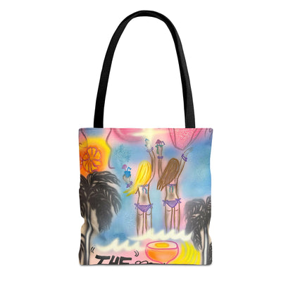 "kinis & tinis" airbrush tote bag