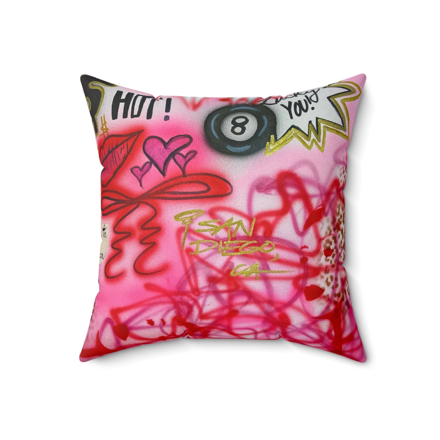 "IT girl" airbrush pillow