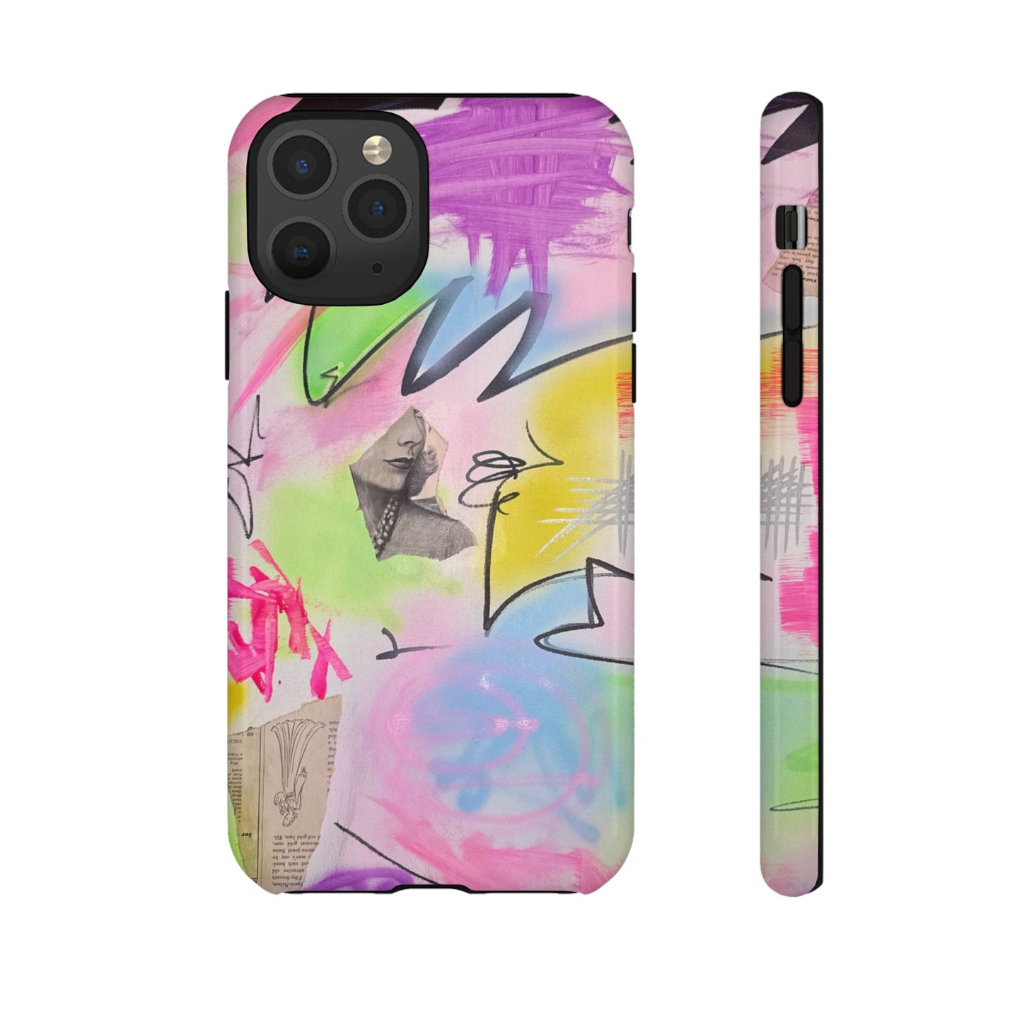 "pastel static" airbrush iPhone case