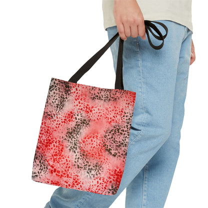 "red cheetah" airbrush tote bag