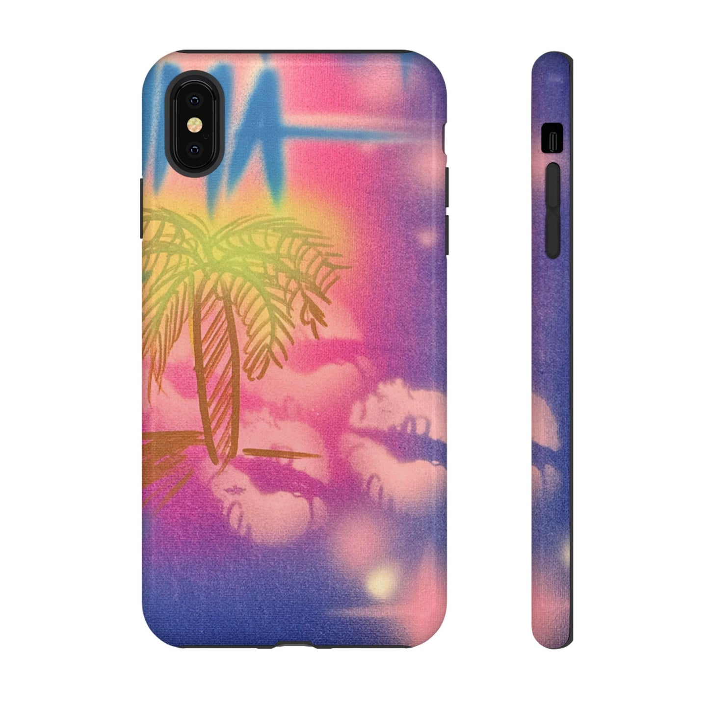 "glowy nights" airbrush iPhone case