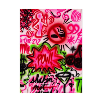 "in the 212" airbrush rolled print