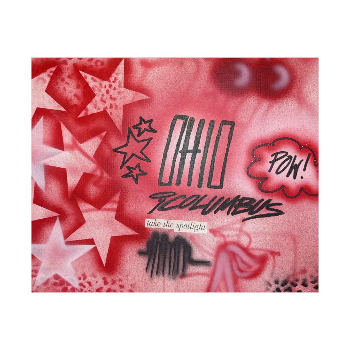 "columbus, ohio" airbrush horizontal print