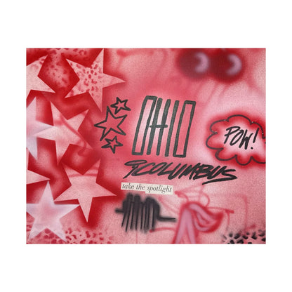 "columbus, ohio" airbrush horizontal print