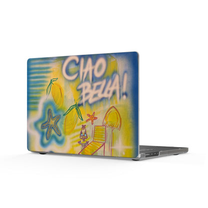 "ciao bella" airbrush matte macbook cases
