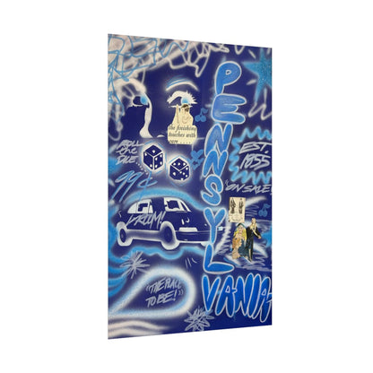 "state college, pa" airbrush rolled print