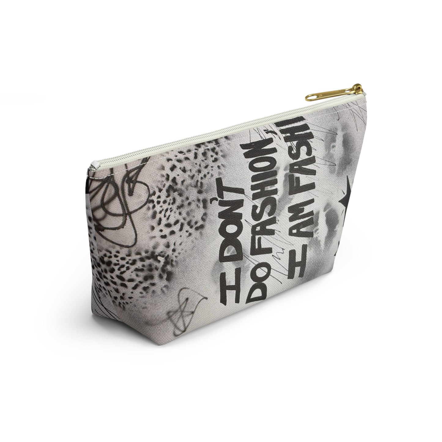 "i am fashion" airbrush makeup pouch