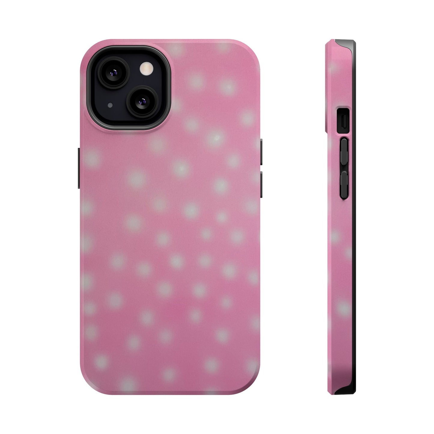 MagSafe "strawberry swirl polka dot" airbrush iPhone case