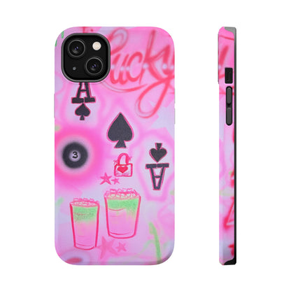 MagSafe "lucky ace" airbrush iPhone case