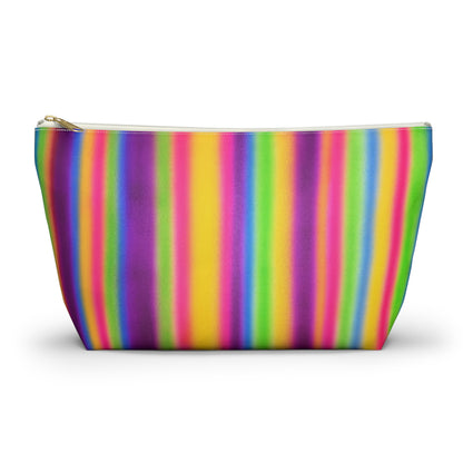 "colorful stripes" airbrush makeup pouch