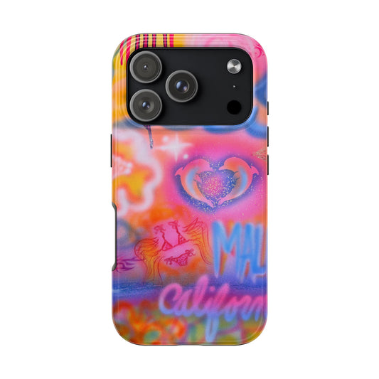 "mornings in malibu" airbrush iPhone case