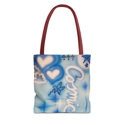 "cosmic" airbrush tote bag