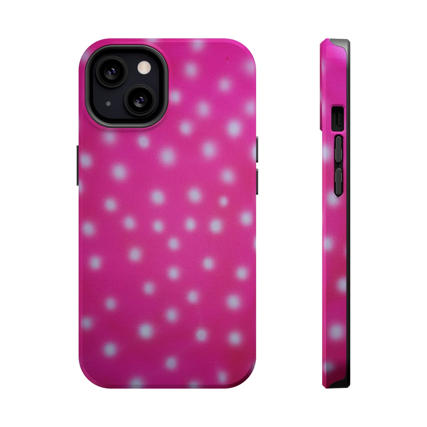 MagSafe "bubblegum polka dot" airbrush iPhone case