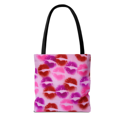 "mwah!" airbrush tote bag