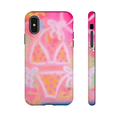 "yellow polka dot bikini" airbrush iPhone case