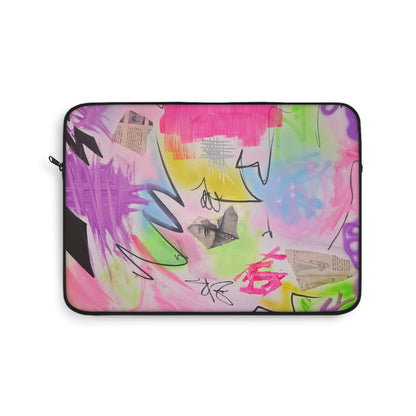 "pastel static" airbrush laptop sleeve