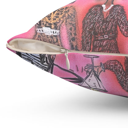 "party diva" airbrush pillow