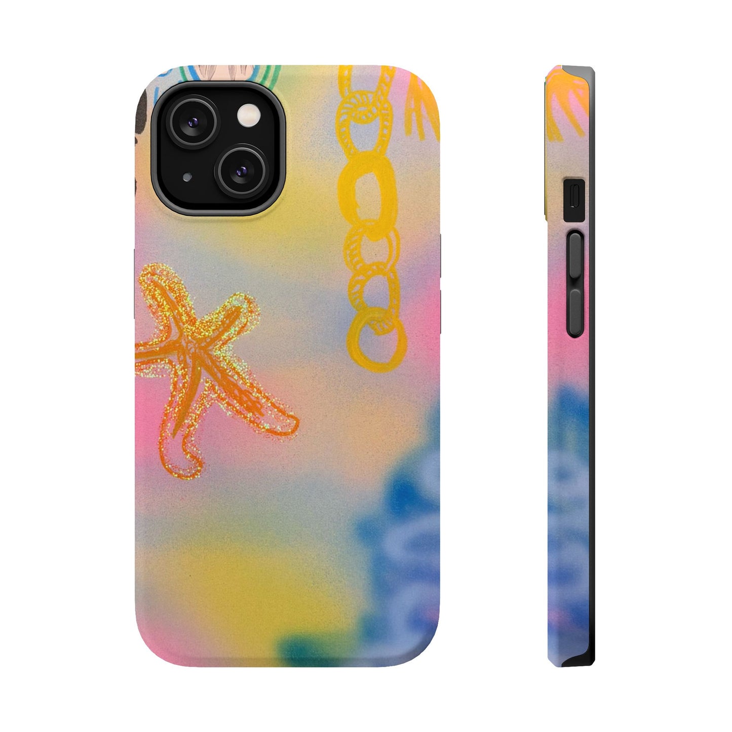 MagSafe "sweet starfish" airbrush iPhone case