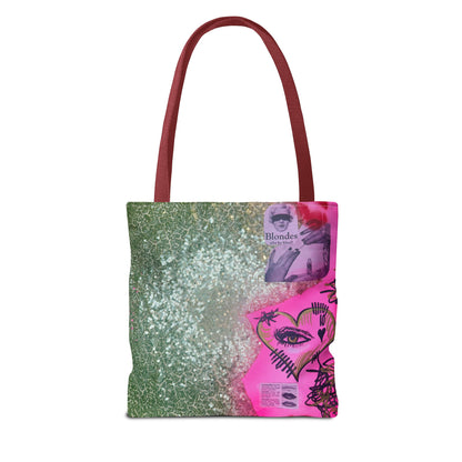 "glitter gloss" airbrush tote bag
