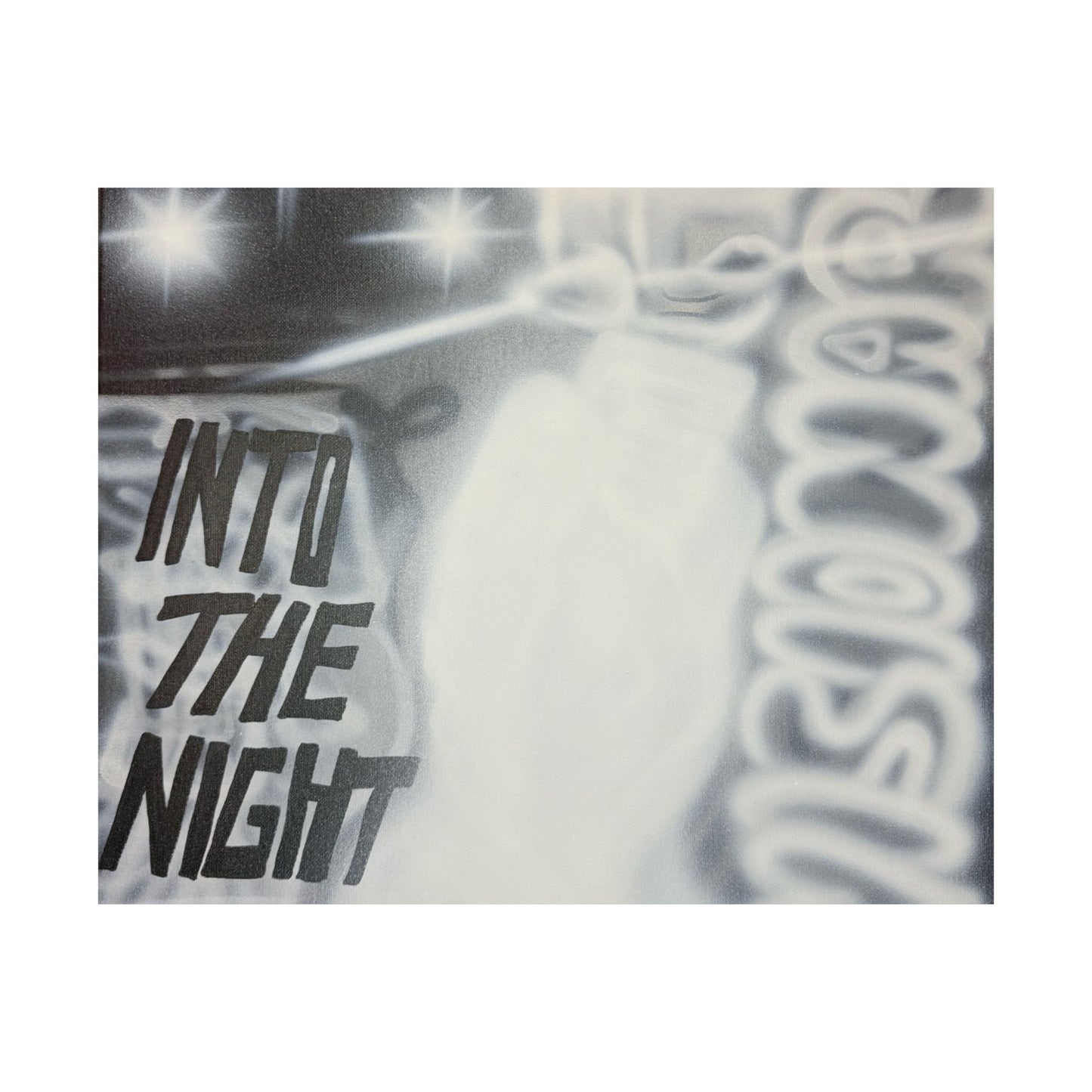 "into the night pt. 2" airbrush horizontal print