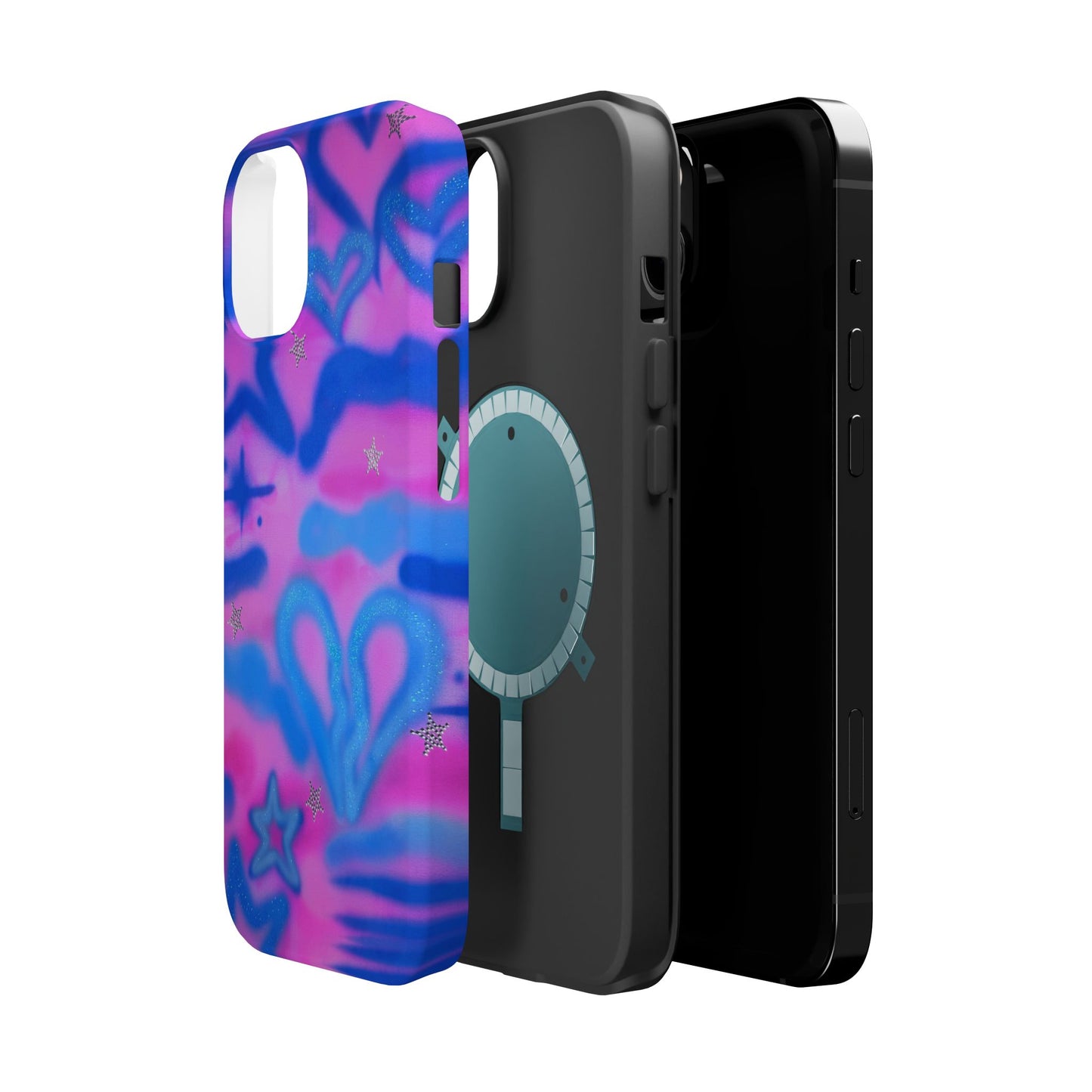 MagSafe "blue camo" airbrush iPhone case