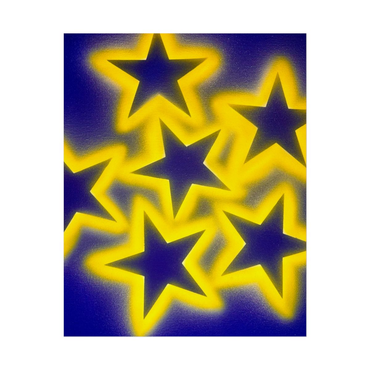 "cosmic crush" airbrush rolled print