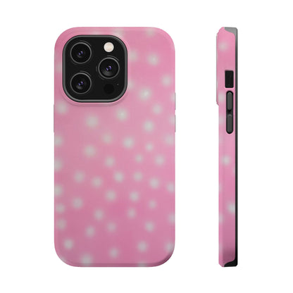 MagSafe "strawberry swirl polka dot" airbrush iPhone case