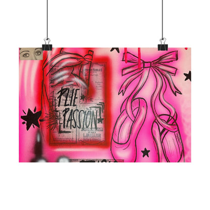 "plié passion" airbrush horizontal print