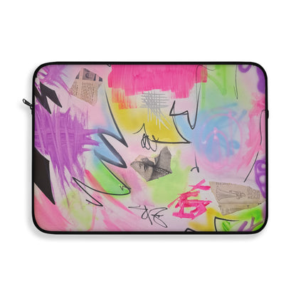 "pastel static" airbrush laptop sleeve