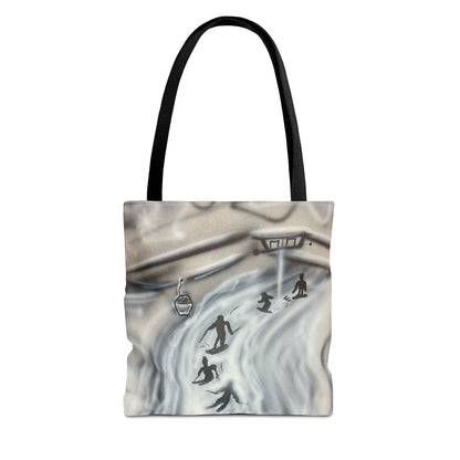 "arctic avalnache" airbrush tote bag